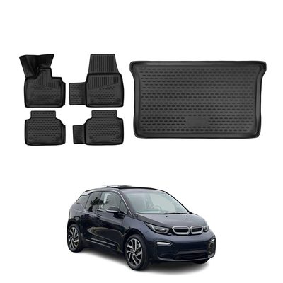 2014-2021 BMW i3 Floor Mats & Cargo Liner Full Set All Weather Black