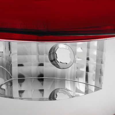 2007-2014 Chevy Tahoe/Suburban Tail Lights Chrome Housing/Red Clear Lens