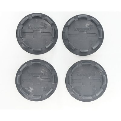 2013-2023 Chevrolet Traverse Licensed Wheel Cap Emblem Set Gloss Black 4Pcs ABS Plastic