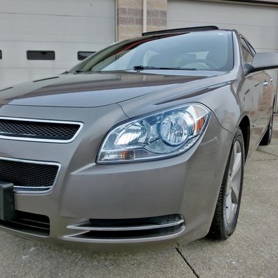 2008-2012 Chevy Malibu LS/LT/LTZ Crystal Headlights Amber Reflectors Chrome