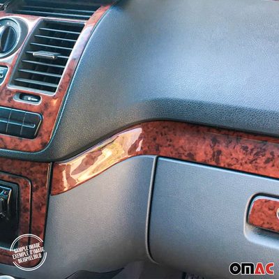 1989-1995 BMW 5 Series M5 E34 Sedan & Touring Wooden Look Dashboard Console Trim Kit 22x