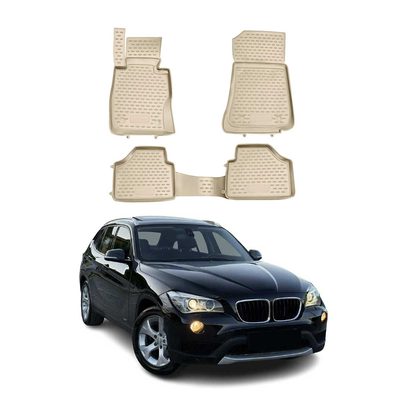 2013-2015 BMW X1 E84 Floor Mats Liners Full Set All Weather Beige