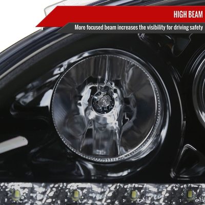 1998-2001 Mercedes Benz W163 ML Class Projector Headlights SMD LED Light Smoke