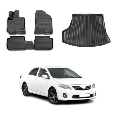 OMAC Floor Mats & Cargo Liners for Toyota Corolla 2009-2013 Sedan Black