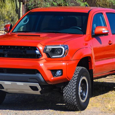2012-2015 Toyota Tacoma LED CBar Projector Headlights LED Parking Light Black
