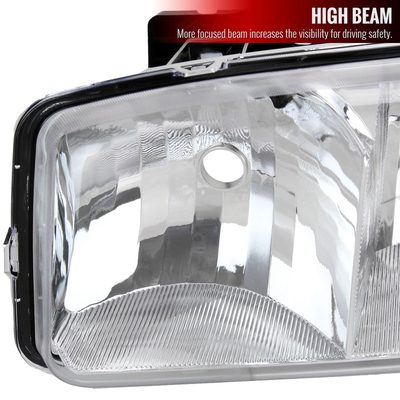 1999-2006 GMC Sierra/Yukon/Yukon XL Headlights&Bumper Lights Amber & Chrome
