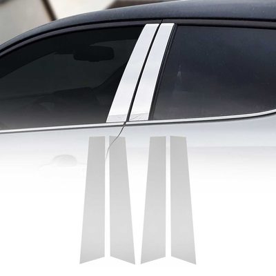 2015-2021 VW Golf Mk7 Window B Pillar Posts Door Trim Cover Stainless Steel Silver 4x