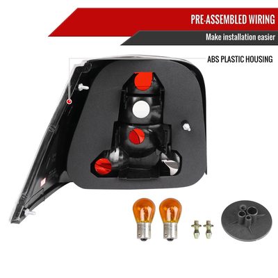 1999-2006 VW Golf Mk4/GTI/R32 Tail Lights Matte Black/Clear Lens