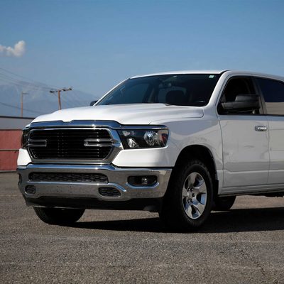 For Dodge RAM 1500 2019-2024 Factory Style Crystal Headlight Driver Side Only Black Housing Clear Lens