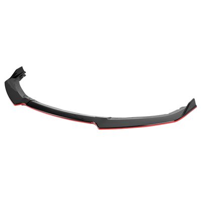 2016-2018 Honda Civic Sedan Black/Red Trim Front Bumper Lip Splitter Kit
