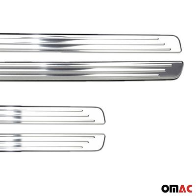 2018-2024 VW Tiguan Door Sill Scuff Plate Scratch Protector Stainless Steel Silver 4x