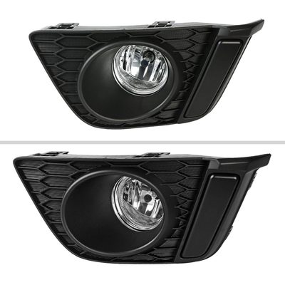 2015-2016 Honda Fit 12V/35W H8 Fog Lights Kit Chrome Housing/Clear Lens