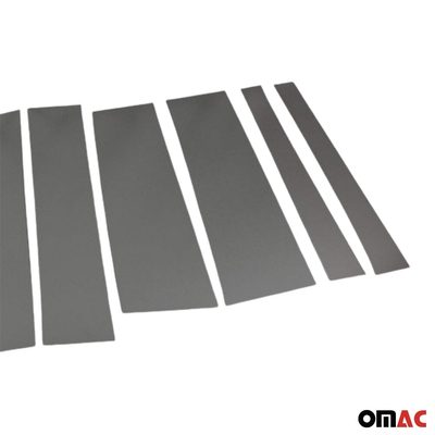 2015-2022 RAM ProMaster City Window B Pillar Posts Door Trim Stainless Steel Dark 8x