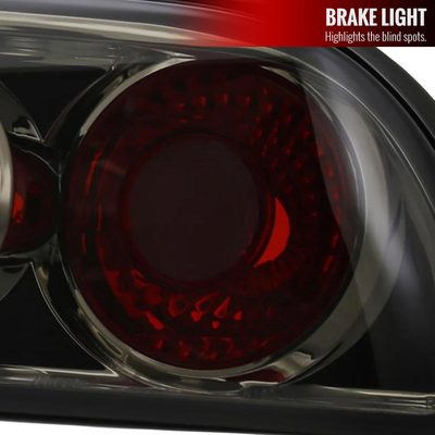 1989-1994 Nissan 240SX S13 Hatchback Tail Lights Chrome Housing/Smoke Lens