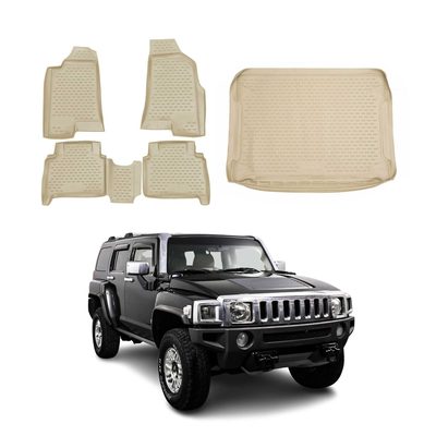 2006-2010 Hummer H3 Floor Mats & Cargo Liner Full Set All Weather Beige
