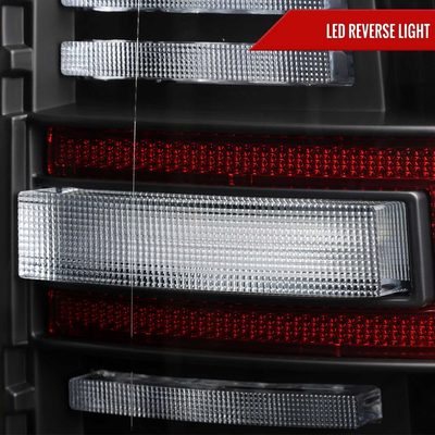 For Dodge RAM 2500/3500 2019-2024 Red LED Bar Sequential Signal Tail Lights Black Housing Clear Lens