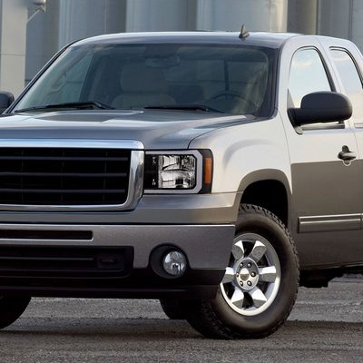 2007-2013 GMC Sierra 1500/2500/3500 LED Bar Factory Headlights Matt Black