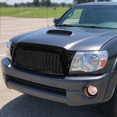 2005-2011 Toyota Tacoma Glossy Black ABS Honeycomb Mesh Grille