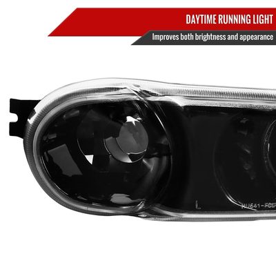 2001-2006 GMC Yukon / XL Denali/02-2006 Sierra Denali Dual Halo Headlights Black