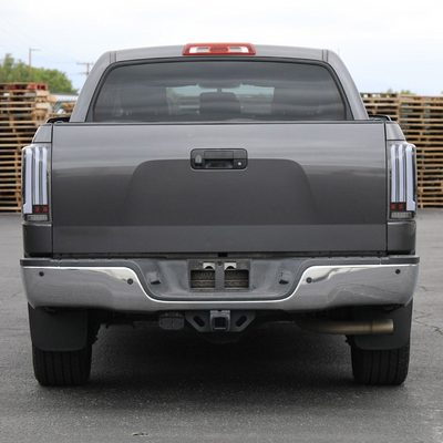 2007-2013 Toyota Tundra Sequential White LED Bar Tail Lights Matte Black/Clear