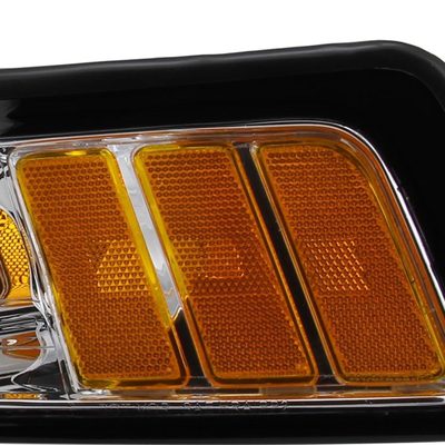 1999-2004 Ford Mustang Factory Headlights w/Amber Reflectors Chrome/Clear