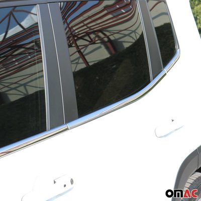 2015-2024 Jeep Renegade Window Molding Trim Streamer Steel Silver 6 Pcs