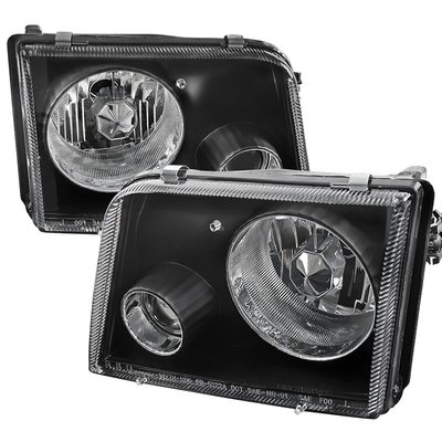 1993-1997 Ford Ranger Headlights Integrated H3 Projector Fog Light Black