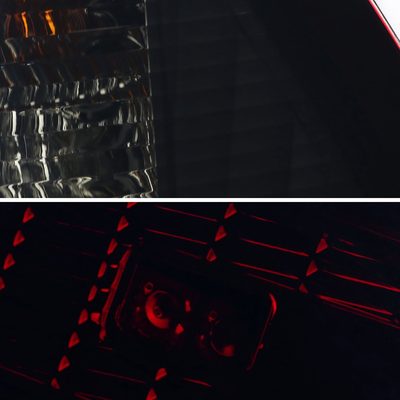 1998-2005 Mercedes Benz W163 M Class LED Tail Lights Chrome/Red Smoke Lens