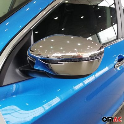 Side Mirror Cover Caps Fits Nissan Pathfinder 2013-2020 ABS Chrome Silver 2 Pcs