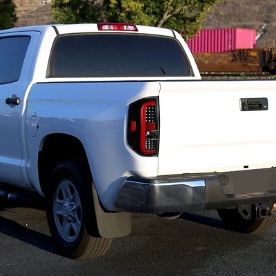 2014-2021 Toyota Tundra Sequential LED Tail Lights Jet Black/Clear Lens