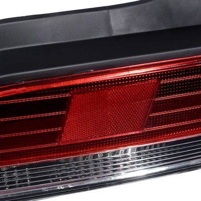 1997-2001 Honda Prelude Tail Lights Chrome Housing/Red Clear Lens