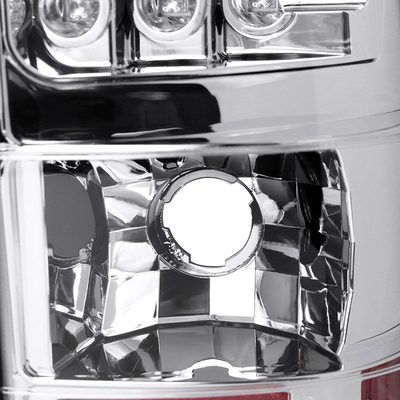 1999-2002 Chevy Silverado/ 1999-2006 GMC Sierra LED Tail Lights Chrome/Clear