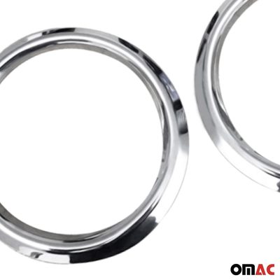 2003-2009 Kia Sorento Fog Light Lamp Bezel Cover Stainless Steel Silver 2 Pcs