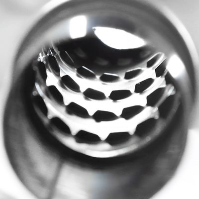Universal 3" Inlet/4" Outlet Steel Spiral Flow Exhaust Muffler Burnt Tip