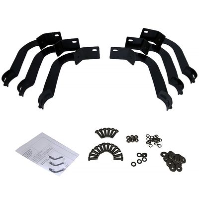 2004-2024 Nissan Titan Crew Cab Black Stainless Steel Side Step Nerf Bars