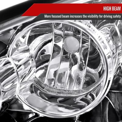2005-2006 Toyota Camry Factory Crystal Headlights Amber Reflector Chrome/Clear
