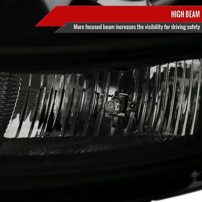 2003-2007 Cadillac CTS Halo LED Turn Signal Projector Headlights Smoke