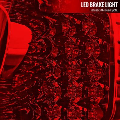 1998-2005 Lexus GS300/GS400/GS430 LED Tail Lights Chrome/Red Clear Lens