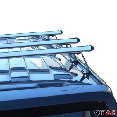2013-2021 Nissan NV200 Roof Rack Cross Bars Luggage Carrier Aluminium Silver 3 Pcs