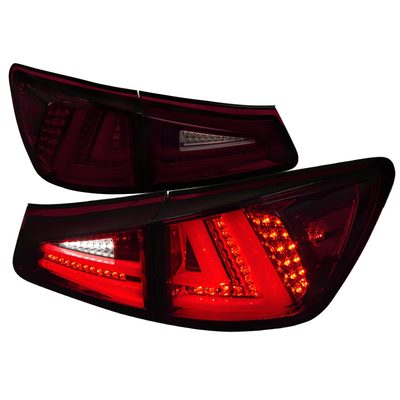2006-2008 Lexus IS250/IS350 LED Tail Lights & Trunk Lights Chrome/Red Smoke