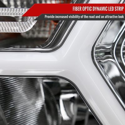 2019-2024 Dodge RAM 1500 Animated LED Bar Factory Headlights Chrome/Clear