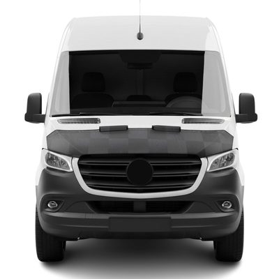 2019-2024 Mercedes Sprinter W907 910 Car Bonnet Mask Hood Bra Black Chequered