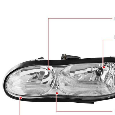 1998-2002 Chevy Camaro Factory Style Headlights Chrome Housing/Clear Lens