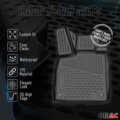 2011-2020 Toyota Sienna 3.gen 8 Seats Floor Mats Liners Full Set All Weather Black