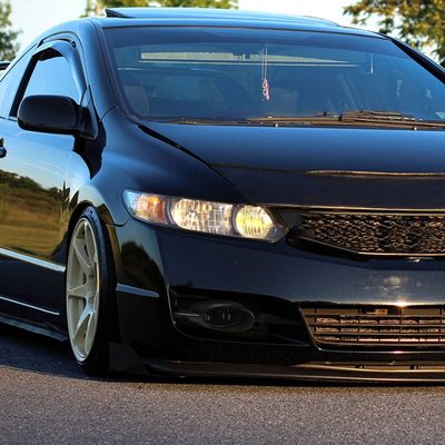 2009-2011 Honda Civic Coupe H11 Fog Lights Kit Chrome Housing/Smoke Lens