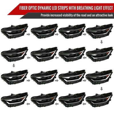 2015-2017 Ford Mustang / 18-2020 Mustang Shelby LED Xenon HID Headlights Smoke