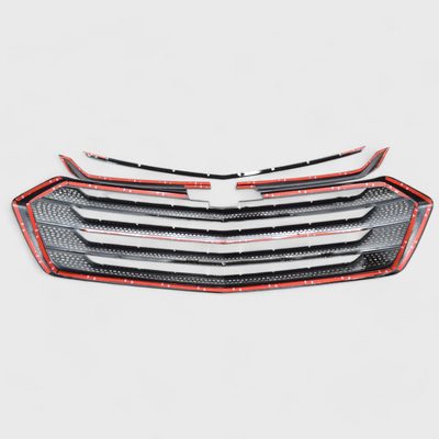 2018-2021 Chevrolet Traverse Grille Overlay Gloss Black 4Pcs ABS Plastic
