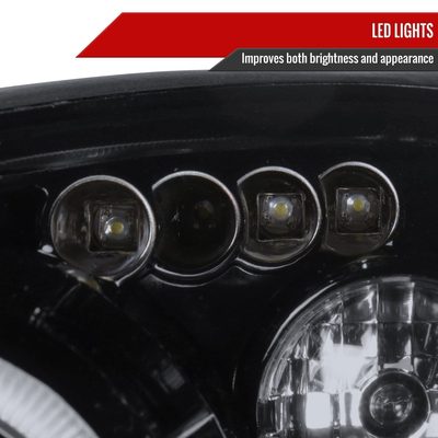 2000-2004 Ford Focus Dual Halo Projector Headlights Glossy Black/Smoke Lens