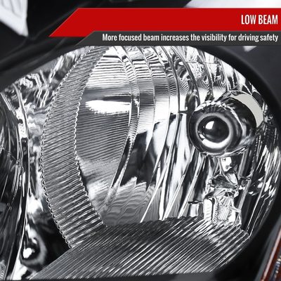 2010-2012 Nissan Altima Sedan Factory Style Headlights Matte Black/Clear Lens