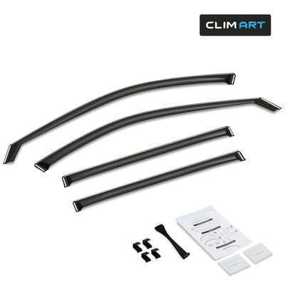 Clim Art Wind Deflectors for Toyota Grand Highlander 2024-2026 Dark Smoke 4Pcs